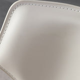 現代的なサイドチェアソリッドバックフェイクレザーダイニングルーム屋内の椅子