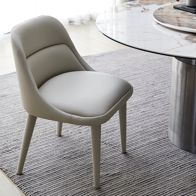 Moderner Armstuhl Kunstleder fester Rückenfutterraumstuhl für Zuhause