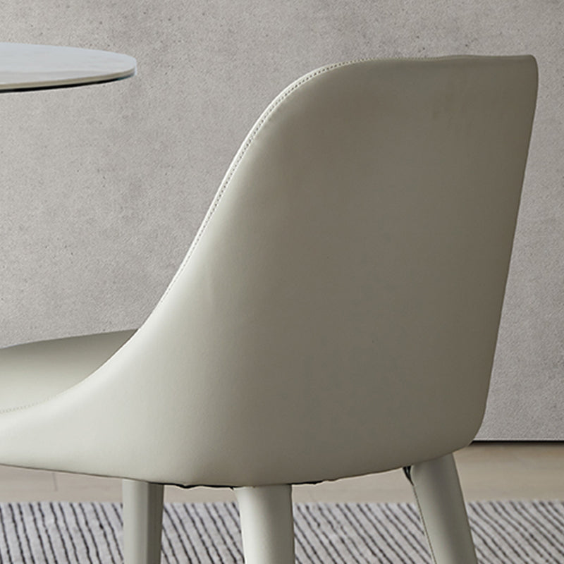 Moderner Armstuhl Kunstleder fester Rückenfutterraumstuhl für Zuhause