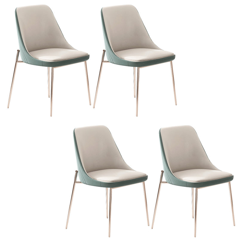 Sedia laterale glam in metallo sedia a sala da pranzo corda solida per interno