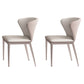 Contemporary Side Chair Faux Leather Solid Back Dining Room Chair for Kitchen