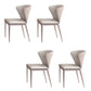 Contemporary Side Chair Faux Leather Solid Back Dining Room Chair for Kitchen