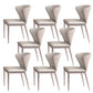 Contemporary Side Chair Faux Leather Solid Back Dining Room Chair for Kitchen