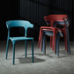Plastic Modern Dining Chair Open Back Dining Side Chair for Kitchen