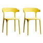 Plastic Modern Dining Chair Open Back Dining Side Chair for Kitchen