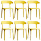 Plastic Modern Dining Chair Open Back Dining Side Chair for Kitchen