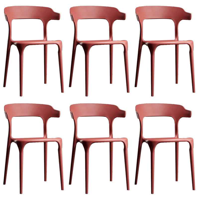 Sedia da pranzo moderna in plastica sedia da pranzo aperto per cucina
