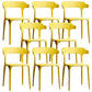 Plastic Modern Dining Chair Open Back Dining Side Chair for Kitchen