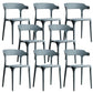 Plastic Modern Dining Chair Open Back Dining Side Chair for Kitchen