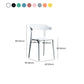 Plastic Modern Dining Chair Open Back Dining Side Chair for Kitchen