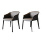 Modern Style Arm Chair Metal Solid Back Dining Room Chair for Kitchen