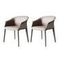 Modern Style Arm Chair Metal Solid Back Dining Room Chair for Kitchen