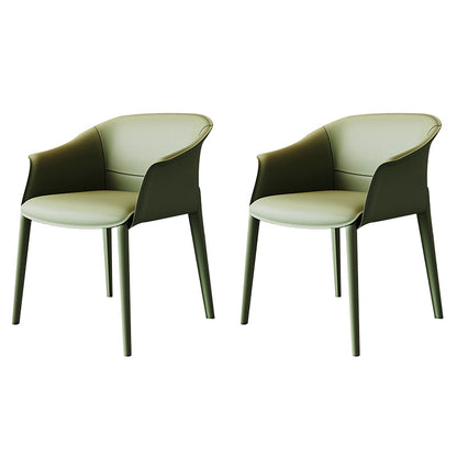 Modern Style Arm Chair Metal Solid Back Dining Room Chair for Kitchen