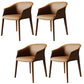 Modern Style Arm Chair Metal Solid Back Dining Room Chair for Kitchen