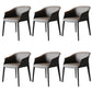 Modern Style Arm Chair Metal Solid Back Dining Room Chair for Kitchen
