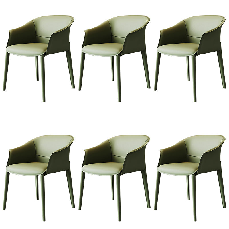 Modern Style Arm Chair Metal Solid Back Dining Room Chair for Kitchen