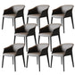 Modern Style Arm Chair Metal Solid Back Dining Room Chair for Kitchen