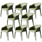 Modern Style Arm Chair Metal Solid Back Dining Room Chair for Kitchen