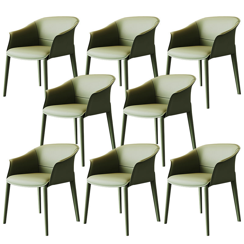 Modern Style Arm Chair Metal Solid Back Dining Room Chair for Kitchen