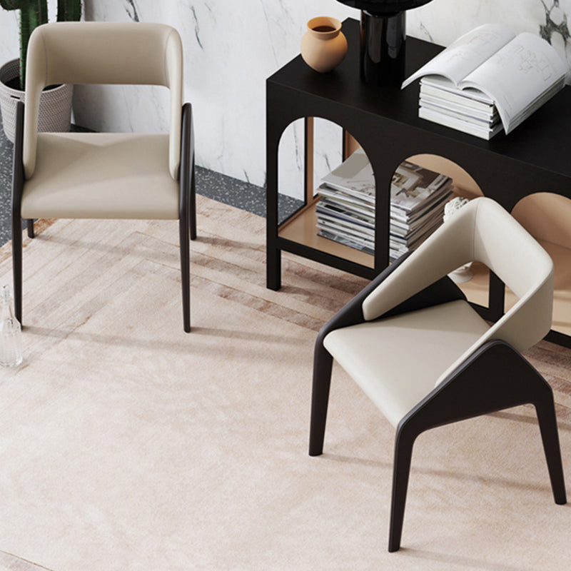 Modern Style Arm Chair Metal Open Back Dining Room Chair for Kitchen Clearhalo 'Dining Chairs' 'Dining Tables & Seating' 'dining_chair' 'furn' 'furn_dining_chair' 'Furniture' 'Kitchen & Dining Furniture' 6750041