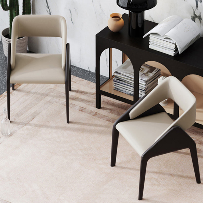 Modern Style Arm Chair Metal Open Back Dining Room Chair for Kitchen Clearhalo 'Dining Chairs' 'Dining Tables & Seating' 'dining_chair' 'furn' 'furn_dining_chair' 'Furniture' 'Kitchen & Dining Furniture' 6750050