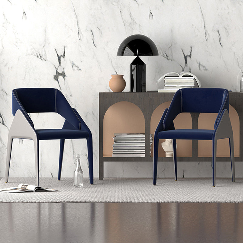 Modern Style Arm Chair Metal Open Back Dining Room Chair for Kitchen Clearhalo 'Dining Chairs' 'Dining Tables & Seating' 'dining_chair' 'furn' 'furn_dining_chair' 'Furniture' 'Kitchen & Dining Furniture' 6750053