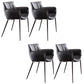 Industrial Arm Chair Metal Solid Back Dining Room Chair for Kitchen