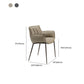 Industrial Arm Chair Metal Solid Back Dining Room Chair for Kitchen