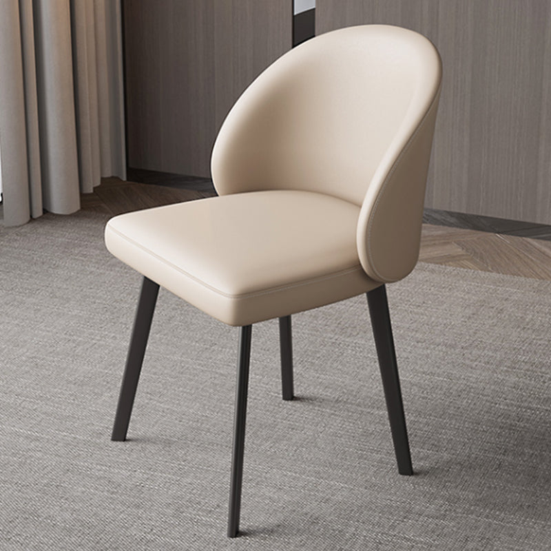 工業スタイルのサイドチェアソリッドバックメタルダイニングルームのキッチンの椅子