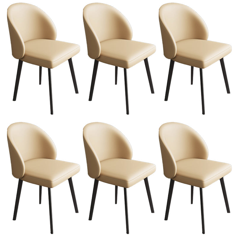 工業スタイルのサイドチェアソリッドバックメタルダイニングルームのキッチンの椅子