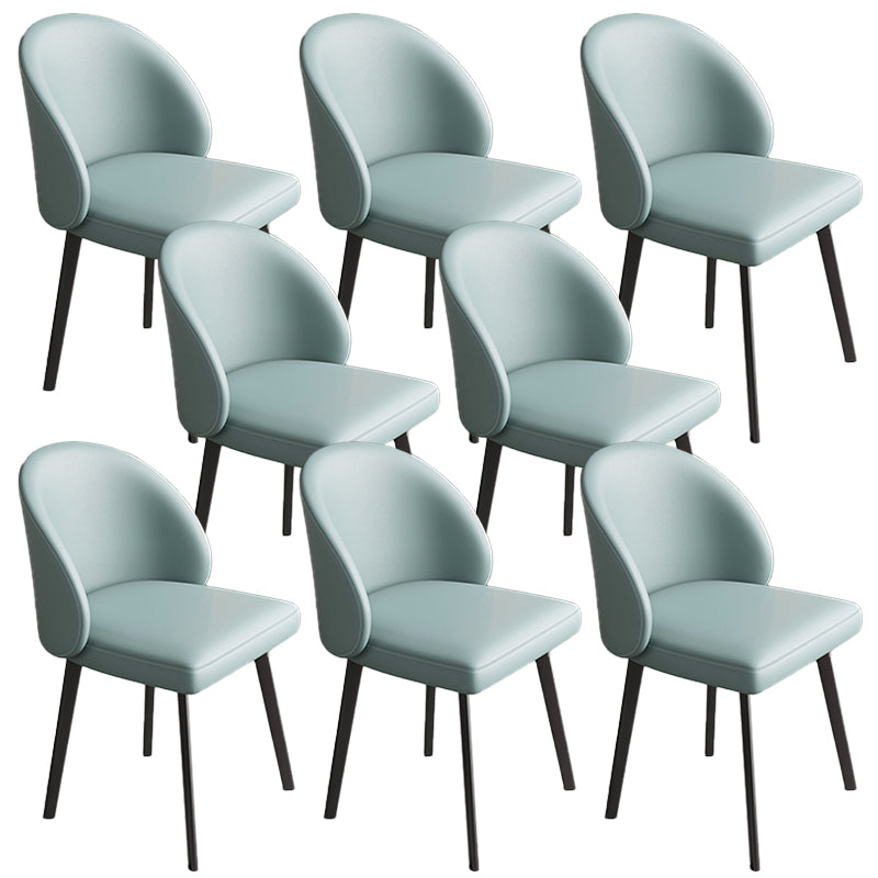 Industrial Style Side Chair Solid Back Metal Dining Room Chair for Kitchen