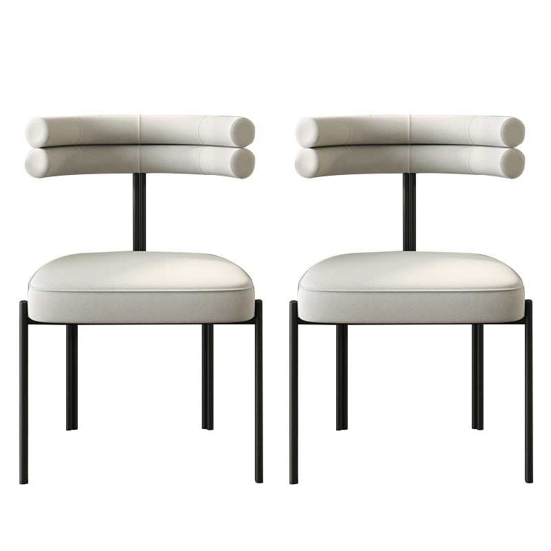 Silla lateral de estilo industrial Silla de comedor de metal de espalda para el hogar