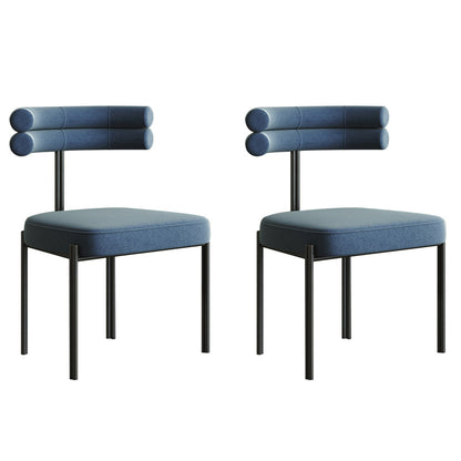 Silla lateral de estilo industrial Silla de comedor de metal de espalda para el hogar