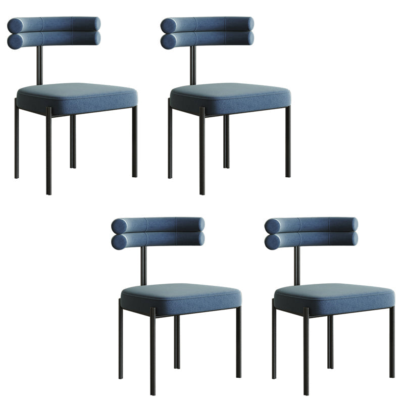 Silla lateral de estilo industrial Silla de comedor de metal de espalda para el hogar