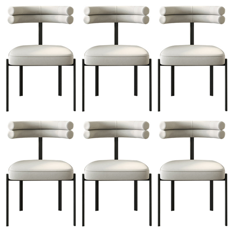 Silla lateral de estilo industrial Silla de comedor de metal de espalda para el hogar