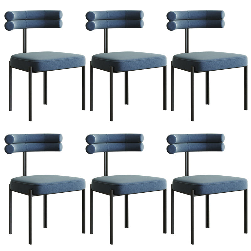 Silla lateral de estilo industrial Silla de comedor de metal de espalda para el hogar