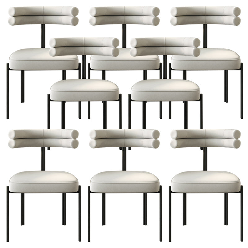 Silla lateral de estilo industrial Silla de comedor de metal de espalda para el hogar