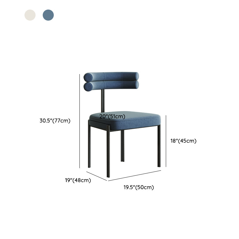 Silla lateral de estilo industrial Silla de comedor de metal de espalda para el hogar