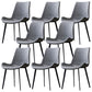 Industrial Style Side Chair Metal Solid Back Dining Room Chair for Kitchen Grey 8 Piece Set Clearhalo 'Dining Chairs' 'Dining Tables & Seating' 'dining_chair' 'furn' 'furn_dining_chair' 'Furniture' 'Kitchen & Dining Furniture' 6750138