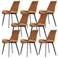 Industrial Style Side Chair Metal Solid Back Dining Room Chair for Kitchen Brown 8 Piece Set Clearhalo 'Dining Chairs' 'Dining Tables & Seating' 'dining_chair' 'furn' 'furn_dining_chair' 'Furniture' 'Kitchen & Dining Furniture' 6750140