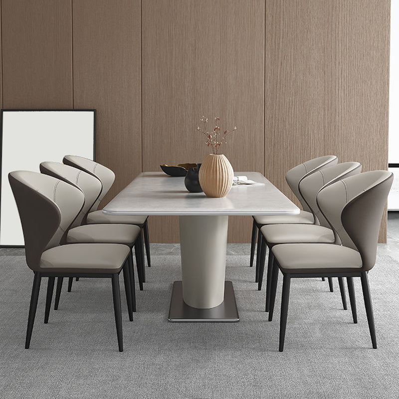 Industrial Style Side Chair Wingback Metal Dining Room Chair for Kitchen Clearhalo 'Dining Chairs' 'Dining Tables & Seating' 'dining_chair' 'furn' 'furn_dining_chair' 'Furniture' 'Kitchen & Dining Furniture' 6750159