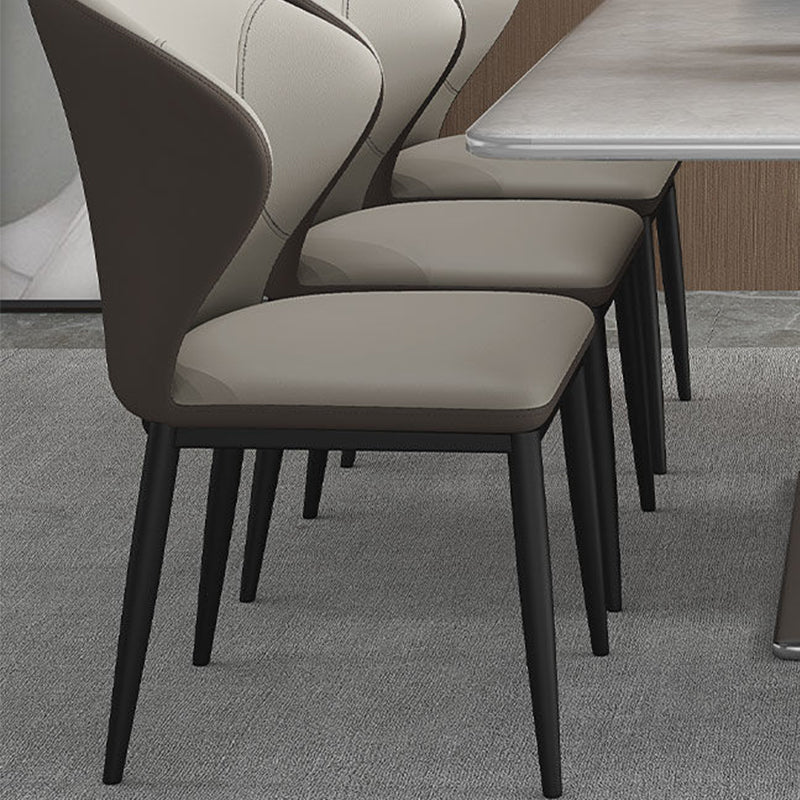 Industrial Style Side Chair Wingback Metal Dining Room Chair for Kitchen Clearhalo 'Dining Chairs' 'Dining Tables & Seating' 'dining_chair' 'furn' 'furn_dining_chair' 'Furniture' 'Kitchen & Dining Furniture' 6750162