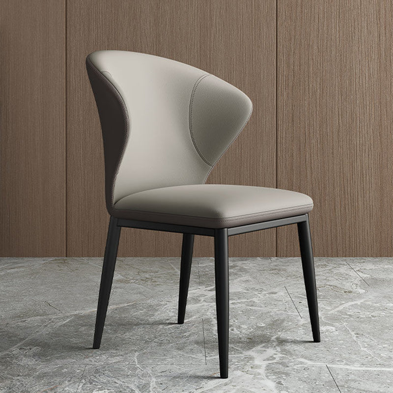 Industrial Style Side Chair Wingback Metal Dining Room Chair for Kitchen Clearhalo 'Dining Chairs' 'Dining Tables & Seating' 'dining_chair' 'furn' 'furn_dining_chair' 'Furniture' 'Kitchen & Dining Furniture' 6750165