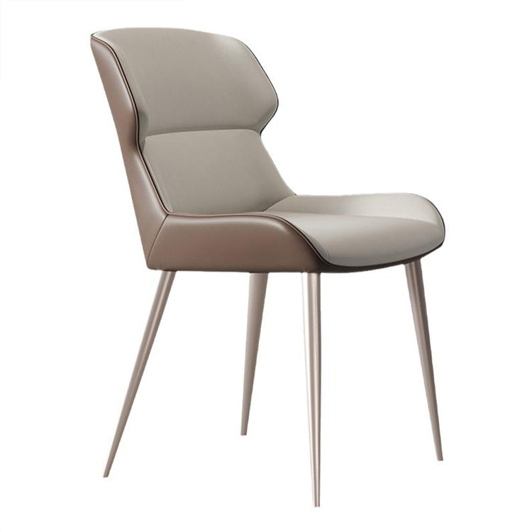 Modern Style Side Chair Metal Solid Back Dining Room Chair for Kitchen Clearhalo 'Dining Chairs' 'Dining Tables & Seating' 'dining_chair' 'furn' 'furn_dining_chair' 'Furniture' 'Kitchen & Dining Furniture' 6750176