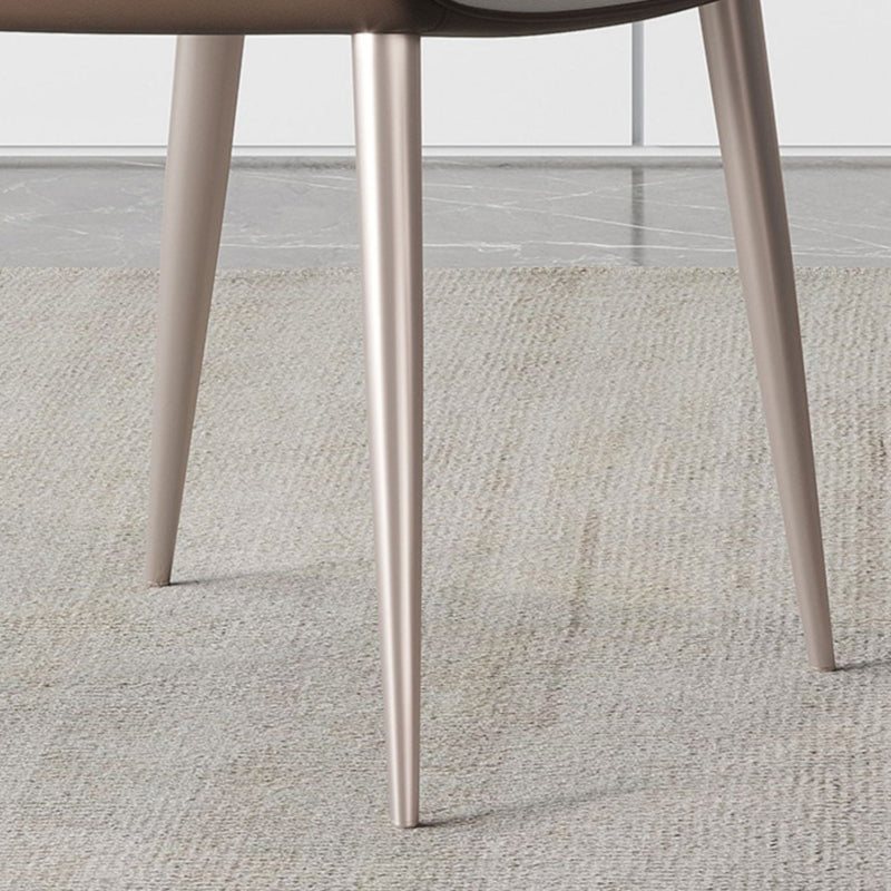 Modern Style Side Chair Metal Solid Back Dining Room Chair for Kitchen Clearhalo 'Dining Chairs' 'Dining Tables & Seating' 'dining_chair' 'furn' 'furn_dining_chair' 'Furniture' 'Kitchen & Dining Furniture' 6750179