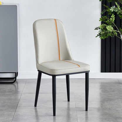 フェイクレザーダイニングチェアパーソンズアームレスダイニングサイドチェア