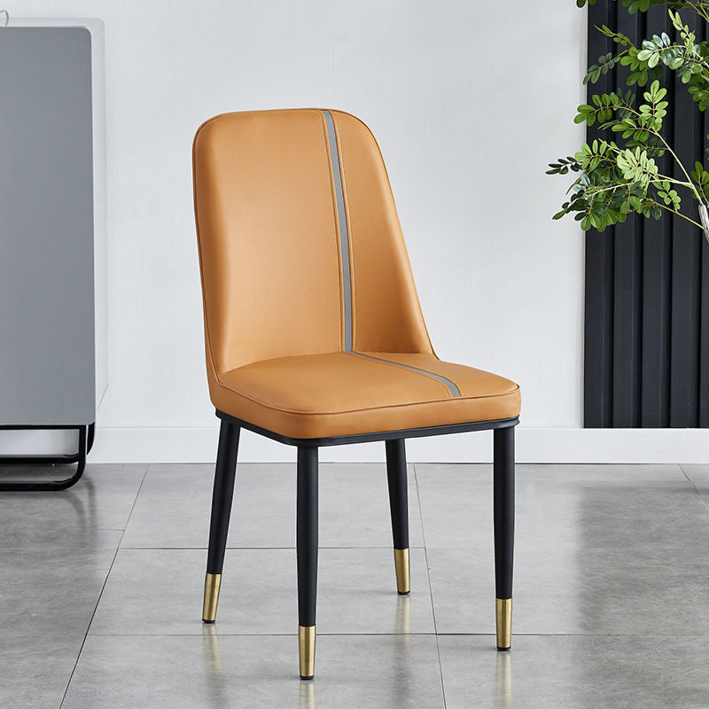 フェイクレザーダイニングチェアパーソンズアームレスダイニングサイドチェア