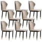 Faux Leather Dining Chairs 17.3" Wide Wingback Parsons Chair Set