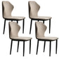 Faux Leather Dining Chairs 17.3" Wide Wingback Parsons Chair Set