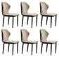 Faux Leather Dining Chairs 17.3" Wide Wingback Parsons Chair Set